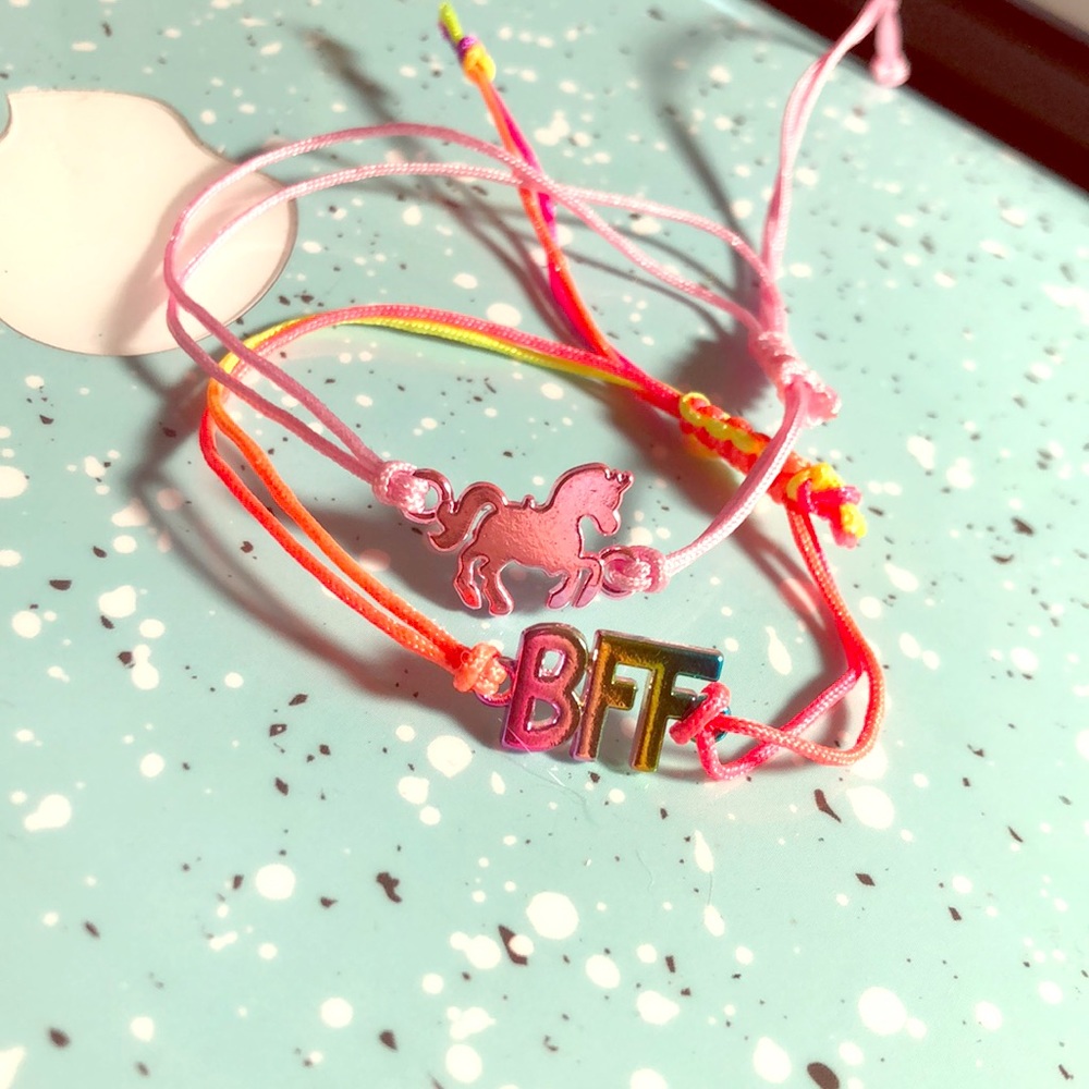 2 pull tye bff unicorn bracelets(pack of 2)